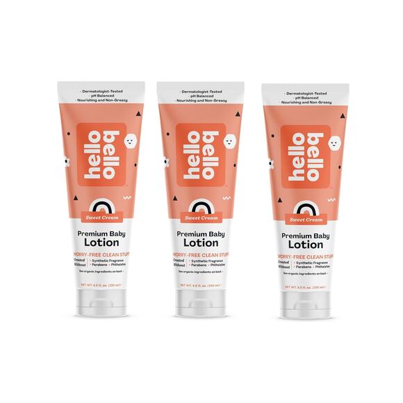 Hello Bello Premium Baby Lotion Gentle Hypoallergenic Vegan Sweet Cream 8.5 oz - Picture 1 of 1